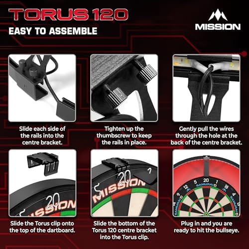 Mission Darts | Torus 120° | Bright White LED | Dart Board Lighting