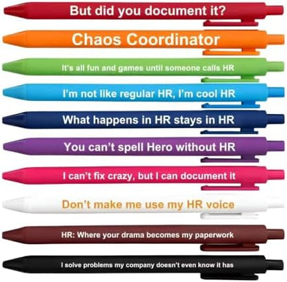 10PC Human Resources Writing Pens Funny HR Professional Office Pen