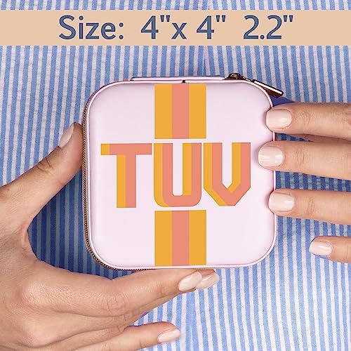 Personalized Initial Travel Jewelry Case, Custom Monogram Bridesmaid