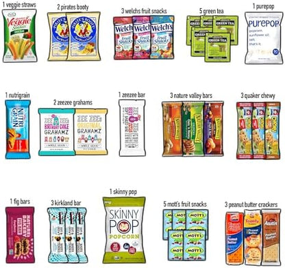 CRAVEBOX Healthy Snack Box (35 Count) Halloween Variety Pack Care