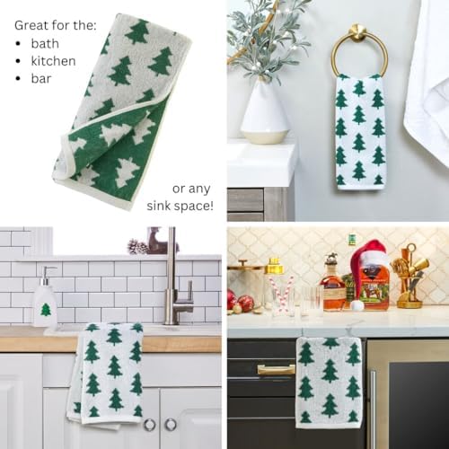 SKL Home Christmas/Winter Holiday Trees Hand Towel Set-2pc