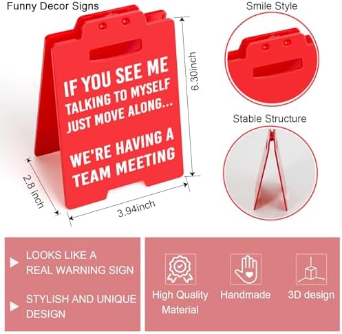 Funny Office Desk Decor Signs Gag Gifts for Coworker Boss Leader