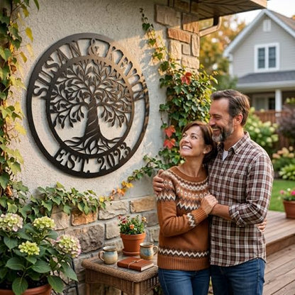 Personalized Tree of Life Metal Sign, Custom Tree of Life Wall Art