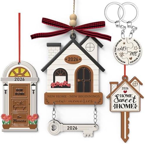 New Home Ornaments 2026, Housewarming Gifts New Home Gifts Ideas 4PCS