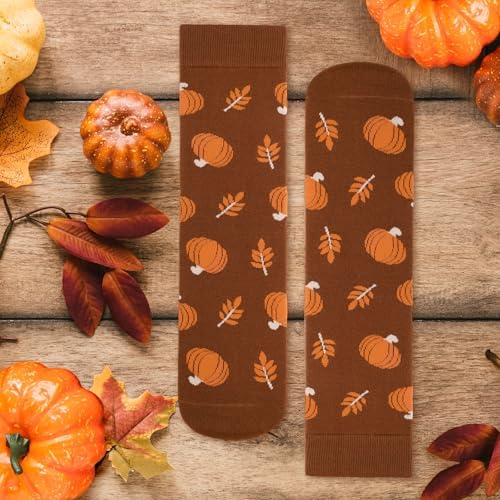 AGRIMONY Funny Thanksgiving Turkey Trot Socks Gifts for Men Women
