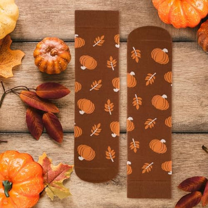 AGRIMONY Funny Thanksgiving Turkey Trot Socks Gifts for Men Women