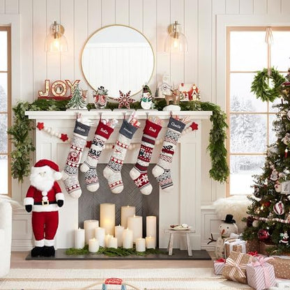 Loncaster Set of 4 Christmas Stocking Holders for Mantle, Christmas