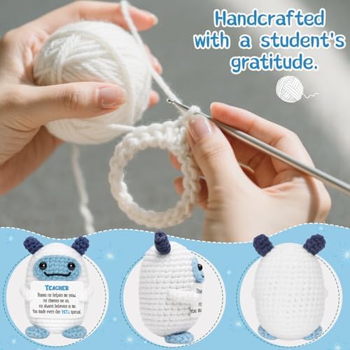 Teacher Appreciation Gifts for Women and Men, Crochet Thank You