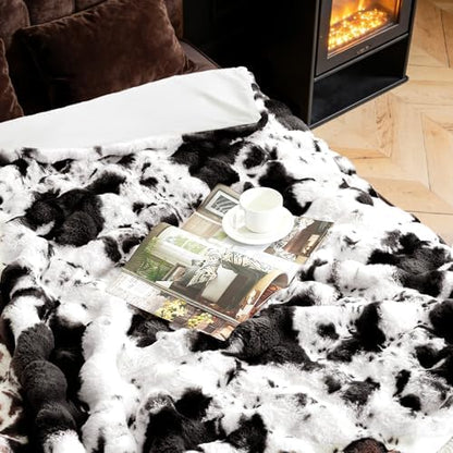 VFROO Ultra Plush Bubble Faux Rabbit Fur Blanket – 950GSM Thick Fluffy