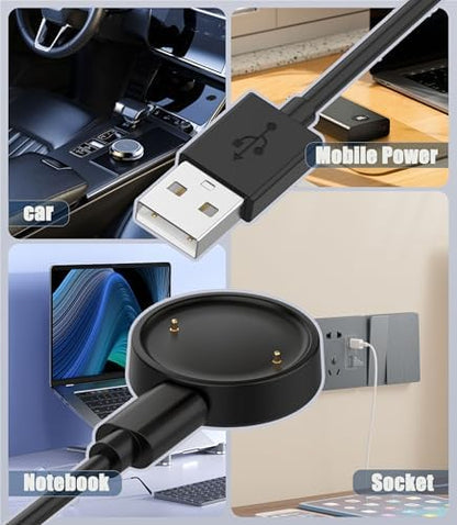 2 Packs 3.3Ft USB-A Charger Compatible with Amazfit Active 2/Amazfit