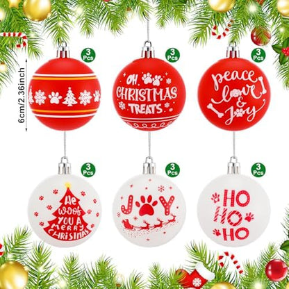 Roowest 18 Pcs Dogs Christmas Tree Ornament 2.36 Inch