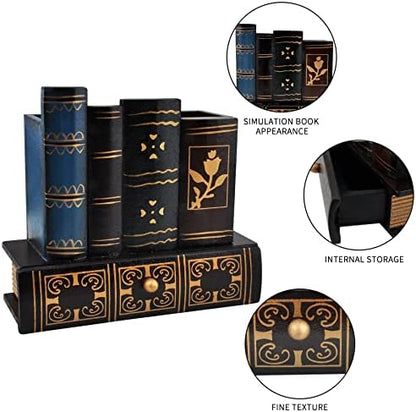 POWER UNICO FLOWER Vintage Book Pen Holder Retro Pen Desk Organizer