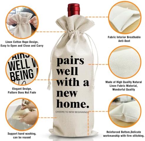 DOI-LANEE Housewarming Gifts New Home House Warming Wine Bag for Women