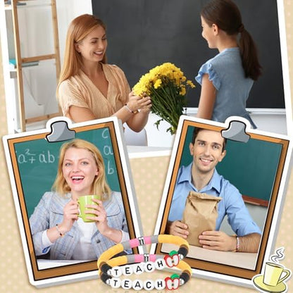 Landical 20 Set End of Year Teacher Gifts Pencil Bracelets