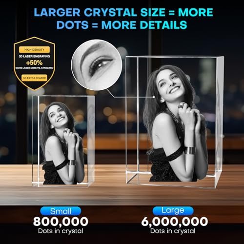 Custom 3D Crystal Photo –Custom Gift Anniversary - Couple