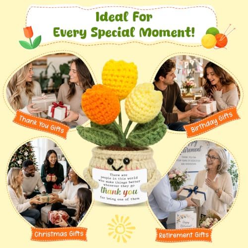 OASSIE Christmas Thank You Gifts for Women - Positive Crochet Tulip