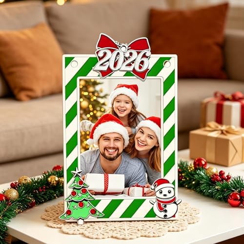 FKOG 2026 Picture Frame Christmas Ornament, Family Senior Sports