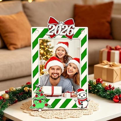 FKOG 2026 Picture Frame Christmas Ornament, Family Senior Sports