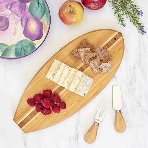 Totally Bamboo Lil Surfer Small Surfboard Cutting Board, 14.5 x 6 in