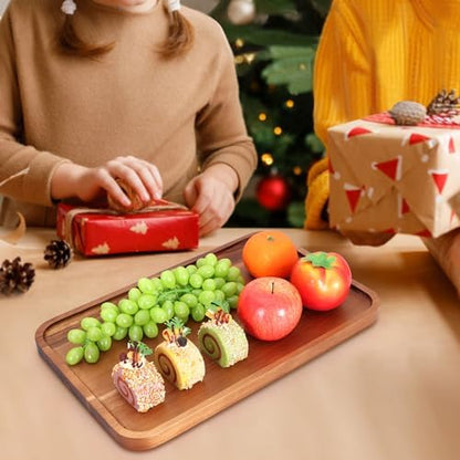 Large Wooden Tray for Party Food Charcuterie Boards Wood Serving