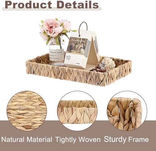 Decorative Key Holder for Entryway Table Handwoven Natural Water