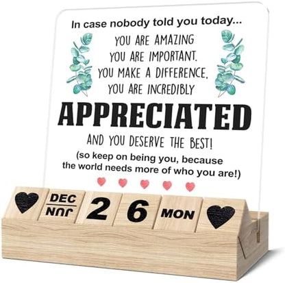 Inspirational Appreciation Thank You Gift - Motivational Wooden