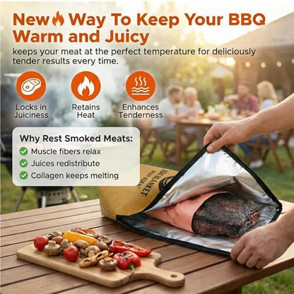 BBQ Blanket for Resting Meat, Large Meat Resting Bag, Cool BBQ Gift
