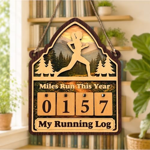 Running Gifts for Women Runners Miles Run This Year Tracker Decor