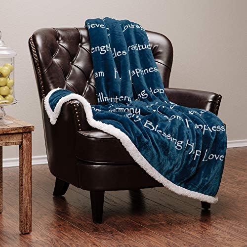Chanasya Premium Harmony Inspirational Words Faux Fur Throw Blanket