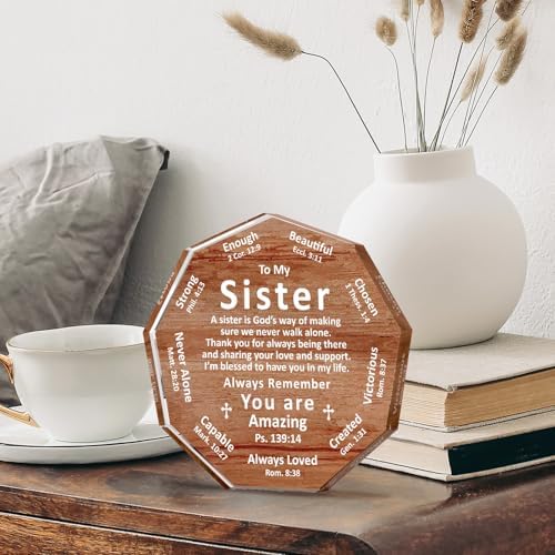Gifts for Sister from Best Sister Christian Birthday Mothers Day Gift