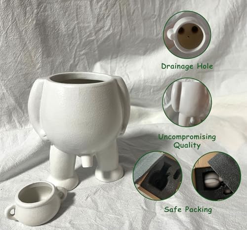 Creative Ceramic Human Shape Planter Funny Penis Planter with