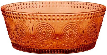 Vintage-Inspired Codi Glass Serving Bowl, 7" x 2.75", Umber