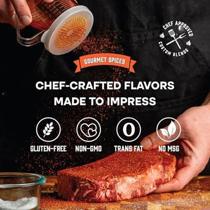 BBQ Grilling Rubs & Grill Seasonings Gift Set, 5 Gourmet Smoking Spice