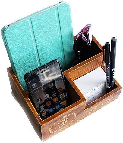 Personalized Wooden Desktop Organizer - Custom Home Desk Organizer