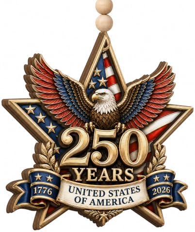 250 Years United States of America Ornament 2026 - Patriotic Bald