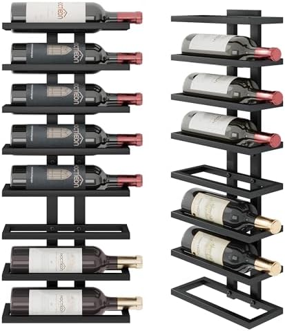 Hoctieon 8 Tier Wall Mount Wine Rack, Wall Racks for Wine Bottles