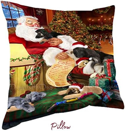 The Ultimate Dog Lover Christmas Basket Santa Sleeping with Afghan
