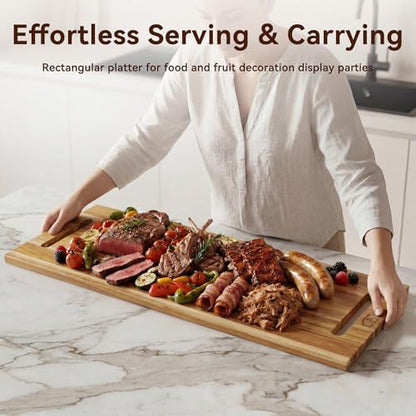 LDQ 36 Inch Extra Large Charcuterie Board, Acacia Wood Long Serving