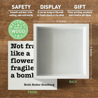 Feminist Gift Wooden Sign, Not Fragile Like a Flower Fragile Like a