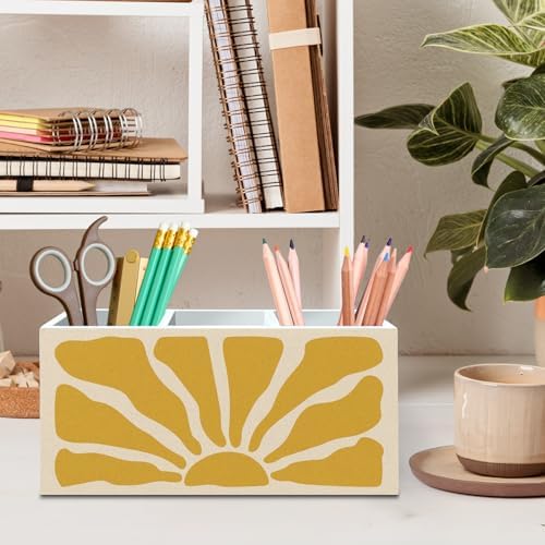 DILSJ Boho Abstract Sunshine Pen Pencil Holder Organizer for Desk