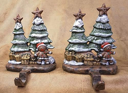 Lulu Decor, Cast Iron Combo Decorative Gingerbread Stocking Holders