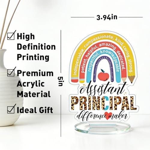 Assistant Principal Appreciation Gifts for Women Acrylic Desk Decor