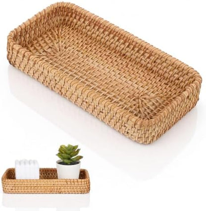 Small Rattan Basket for Entryway Table Coffee Table Living Room