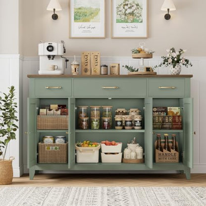 HORSTORS 55" W Buffet Cabinet with Storage, Kitchen Storage Cabinet