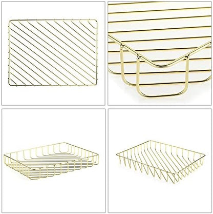 BTSKY Multipurpose A4 File Tray Wire Desk Tray Organizer, Gold
