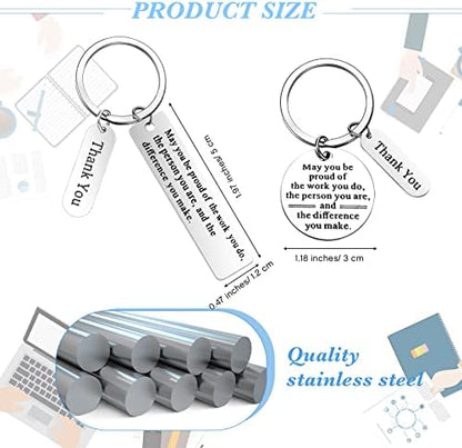 32 Pcs Thank You Gifts Keychain Bulk Employee Appreciation Keychain