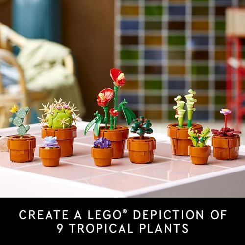 LEGO Botanicals Tiny Plants - Artificial, Fake Indoor Plant Building