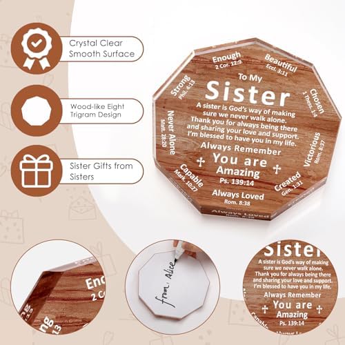Gifts for Sister from Best Sister Christian Birthday Mothers Day Gift