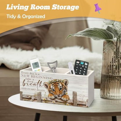Motivational Tiger Pen Holder Organizer for Desk Accessories