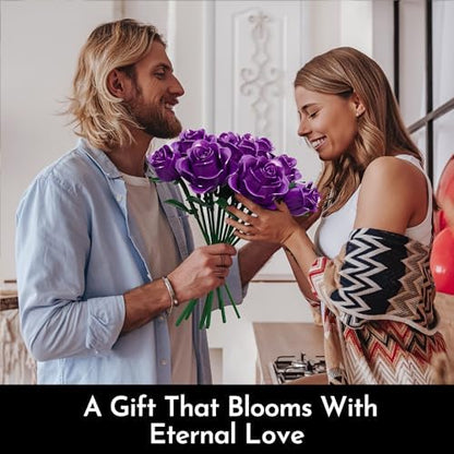 Rose Flower Bouquet Building Set for Adults, Gift for Women Wife Mom